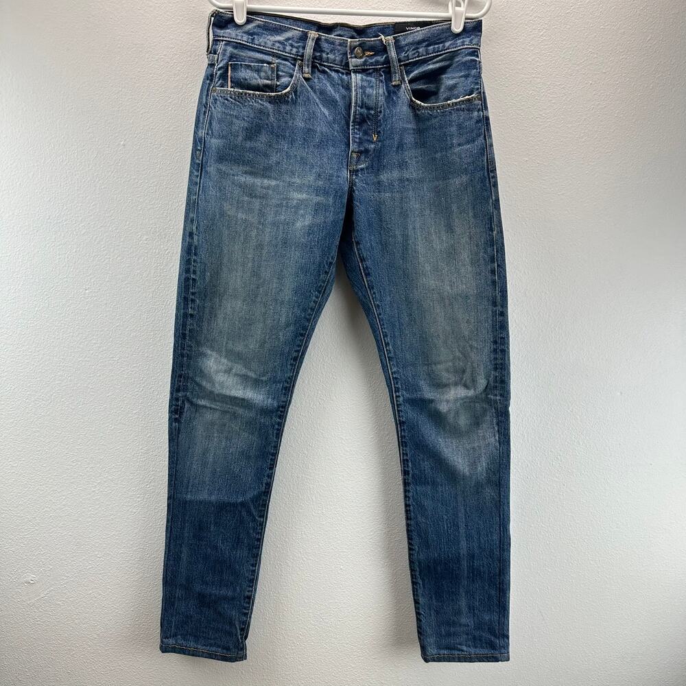 Vince Men's Selvedge Straight Leg Jeans McGuinness Blue 29